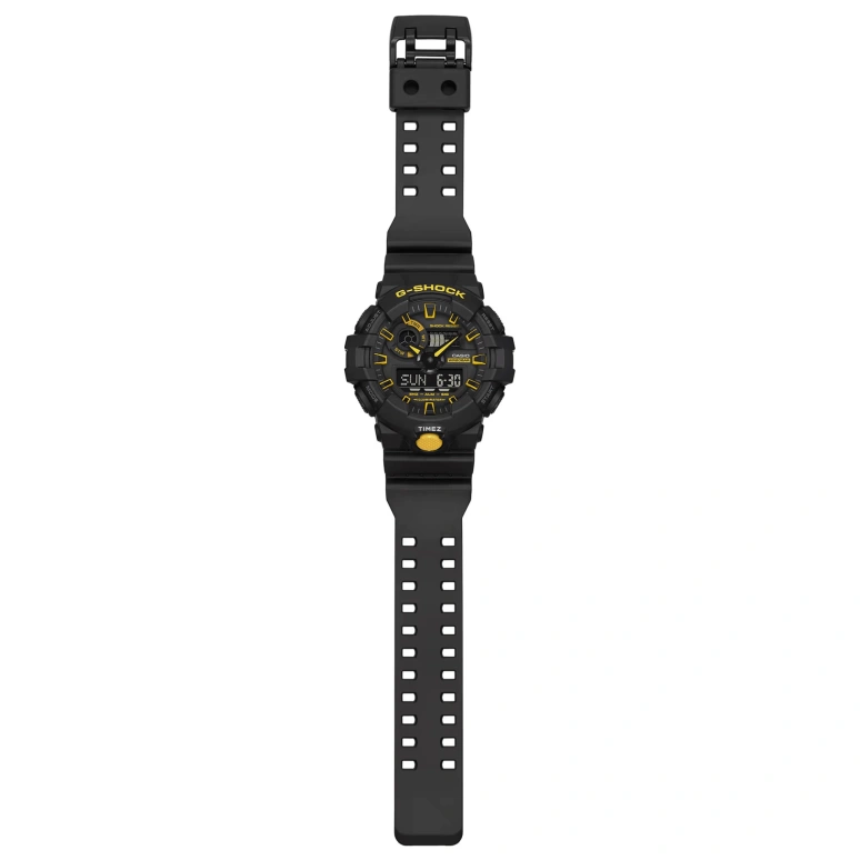 卡西欧,G-SHOCK 53.40毫米,53.40毫米,合成树脂,黑色,石英,倒计时,计时,月历,星期历,矿物水晶,圆形,GA700CY,GA700CY-1A