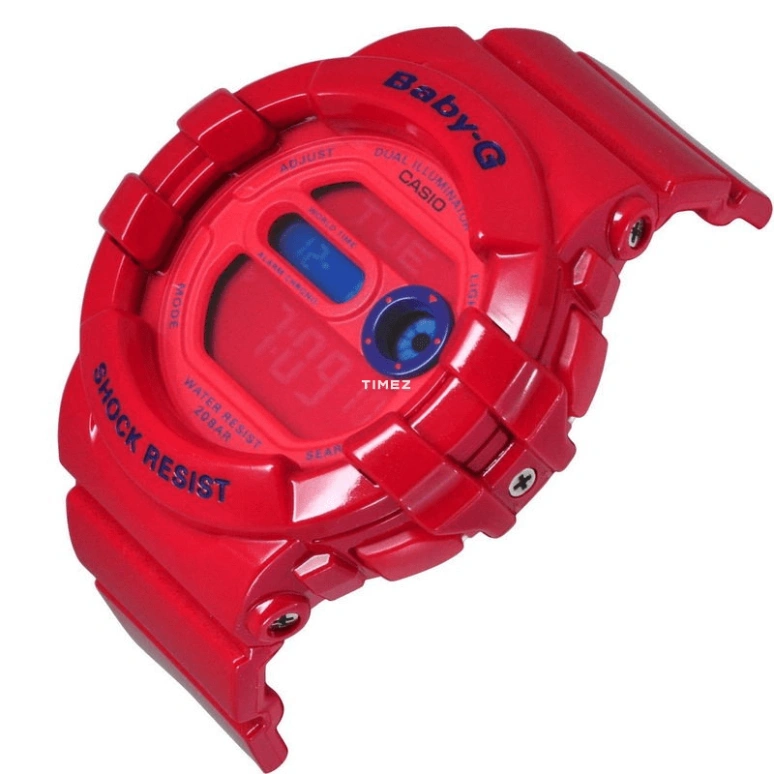 卡西欧,BABY-G 46.30x42.30毫米,46.30x42.30毫米,塑料,红色,石英,圆形,BGD,BGD-140-4D