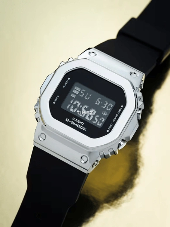 卡西欧,G-SHOCK 43.80x38.40毫米,43.80x38.40毫米,合成树脂,黑色,石英,倒计时,计时,月历,星期历,矿物水晶,方形,GMS5600,GMS5600-1