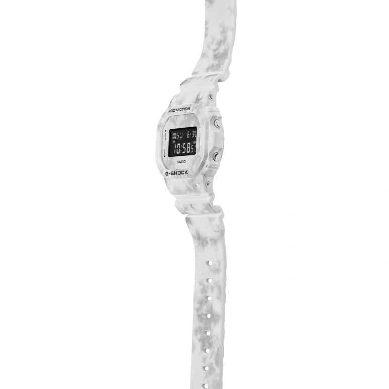 卡西欧,G-SHOCK 48.90x42.80毫米,48.90x42.80毫米,合成树脂,黑色,白色,灰色,石英,倒计时,计时,月历,星期历,矿物水晶,方形,DW5600GC,DW5600GC-7