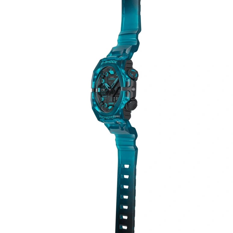 卡西欧,G-SHOCK 42.50x46毫米,42.50x46毫米,合成树脂,碳纤维,黑色,石英,倒计时,计时,星期历,日历,矿物水晶,圆形,GAB001G,GAB001G-2A