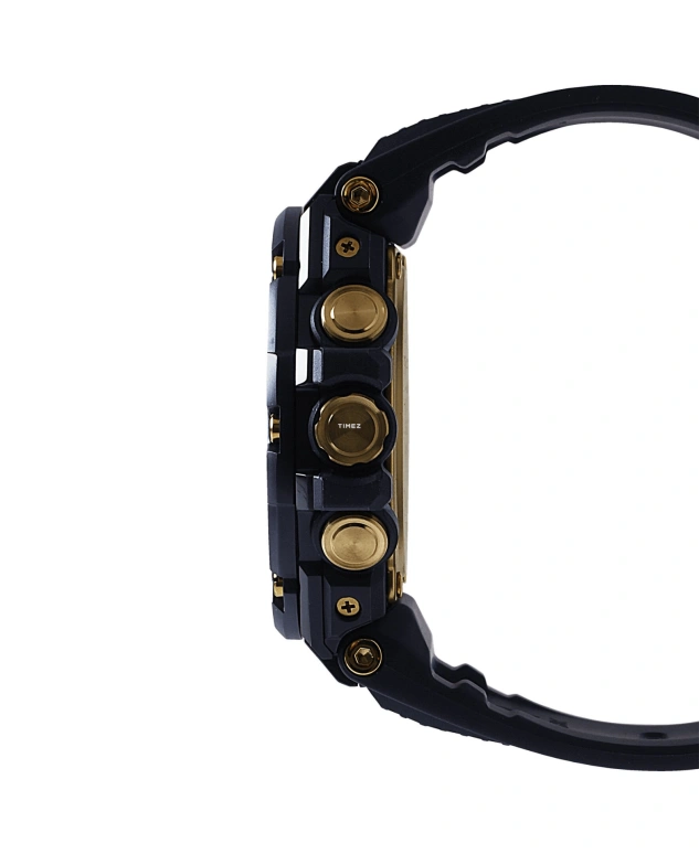 卡西欧,G-SHOCK 58.10x53.80毫米,58.10x53.80毫米,合成树脂,精钢,黑色,石英,倒计时,计时,星期历,日历,矿物水晶,圆形,GSTB100GC,GSTB100GC-1A