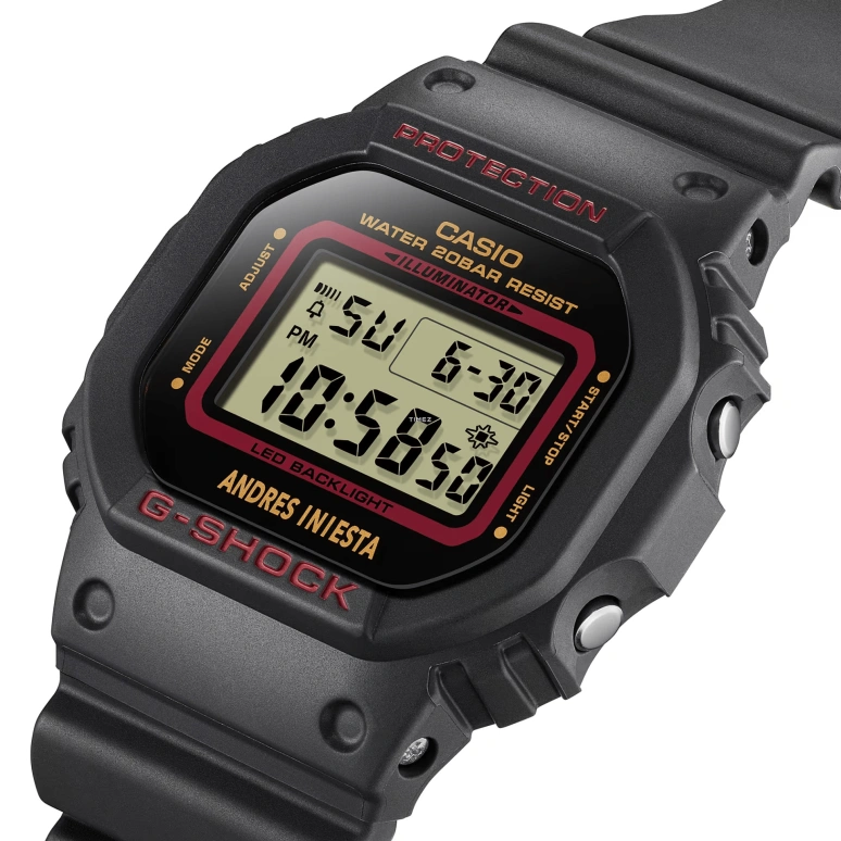 卡西欧,G-SHOCK 48.90x42.80毫米,48.90x42.80毫米,生物基,合成树脂,黑色,石英,倒计时,计时,月历,星期历,矿物水晶,方形,DW5600AI,DW5600AI-1