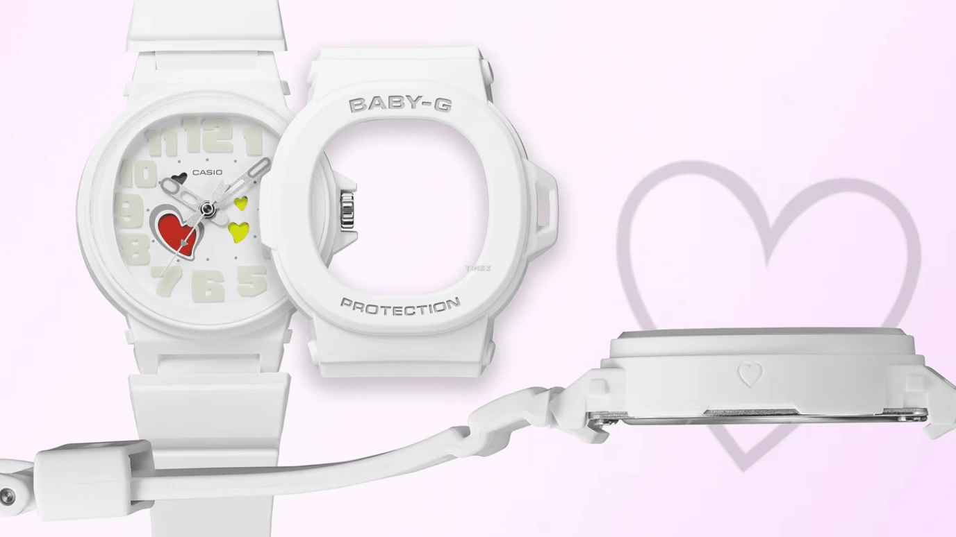 卡西欧,BABY-G 46.60x42.10毫米,46.60x42.10毫米,合成树脂,白色,石英,日历,矿物水晶,BGA10,BGA10-7A