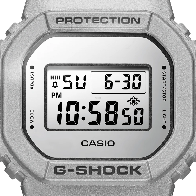 卡西欧,G-SHOCK 48.90x42.80毫米,48.90x42.80毫米,合成树脂,灰色,石英,倒计时,计时,月历,星期历,矿物水晶,方形,DW5600FF,DW5600FF-8