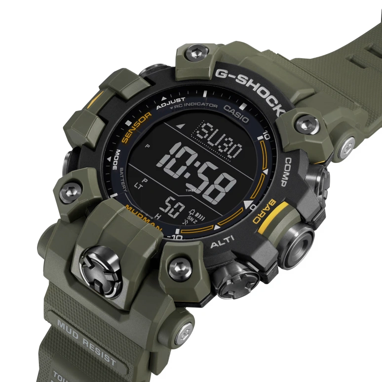 Casio,MASTER OF G - LAND 56.70x52.70mm,56.70x52.70mm,Bio-sourced,Black,Quartz,Countdown,Chronograph,Month,Date,Sapphire,Crystal Glass,Round,GW9500,GW9500-3