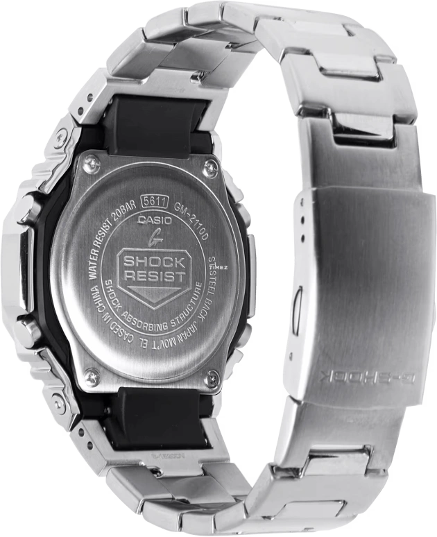 卡西欧,G-SHOCK 44.40毫米,44.40毫米,不锈钢,冰蓝色,石英,倒计时,计时,月历,星期历,蓝宝石,八角形,GM2110D,GM2110D-2A