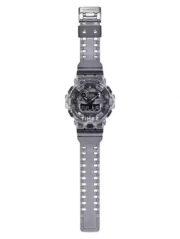 卡西欧,G-SHOCK 53.40毫米,53.40毫米,合成树脂,灰色,石英,倒计时,计时,月历,星期历,矿物水晶,圆形,GA700SK,GA700SK-1A