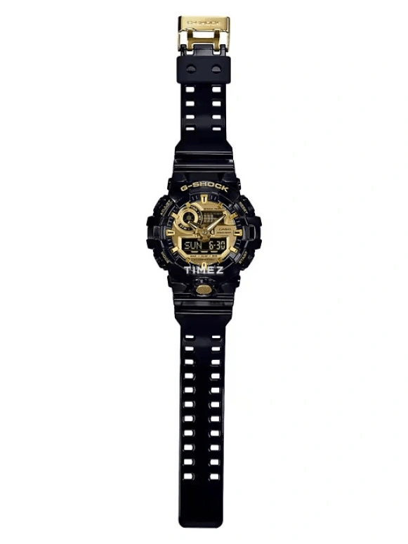 卡西欧,G-SHOCK 53.40毫米,53.40毫米,合成树脂,黄金色,石英,倒计时,计时,月历,星期历,矿物水晶,圆形,GA710GB,GA710GB-1A