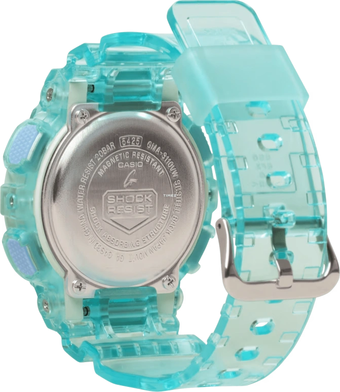 卡西欧,G-SHOCK 49x45.90毫米,49x45.90毫米,合成树脂,灰色,绿色,石英,倒计时,计时,月历,星期历,矿物水晶,圆形,GMAS110VW,GMAS110VW-2A