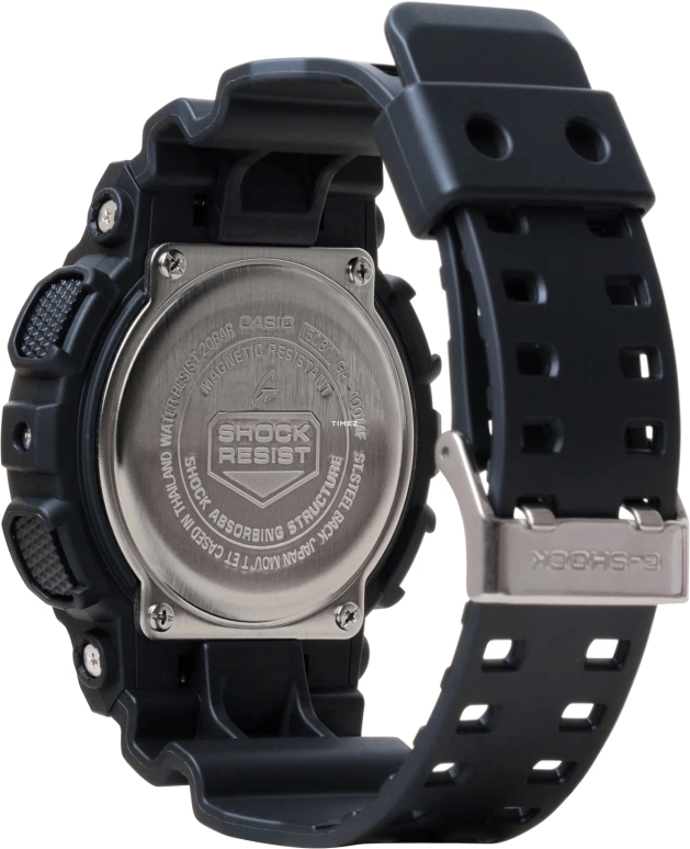 卡西欧,G-SHOCK 51.20毫米,51.20毫米,合成树脂,黑色,石英,倒计时,计时,月历,星期历,矿物水晶,圆形,GA100MF,GA100MF-1A