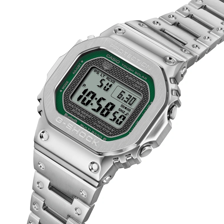 卡西欧,G-SHOCK 49.30x43.20毫米,49.30x43.20毫米,不锈钢,灰色,石英,倒计时,计时,月历,星期历,玻璃,方形,GMW,GMW-B5000D-3
