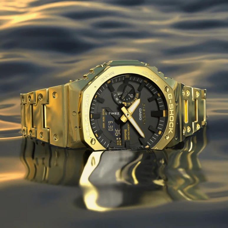 卡西欧,G-SHOCK 44.40毫米,44.40毫米,不锈钢,黑色,石英,倒计时,计时,月历,星期历,矿物水晶,八角形,GMB2100GD,GMB2100GD-9A