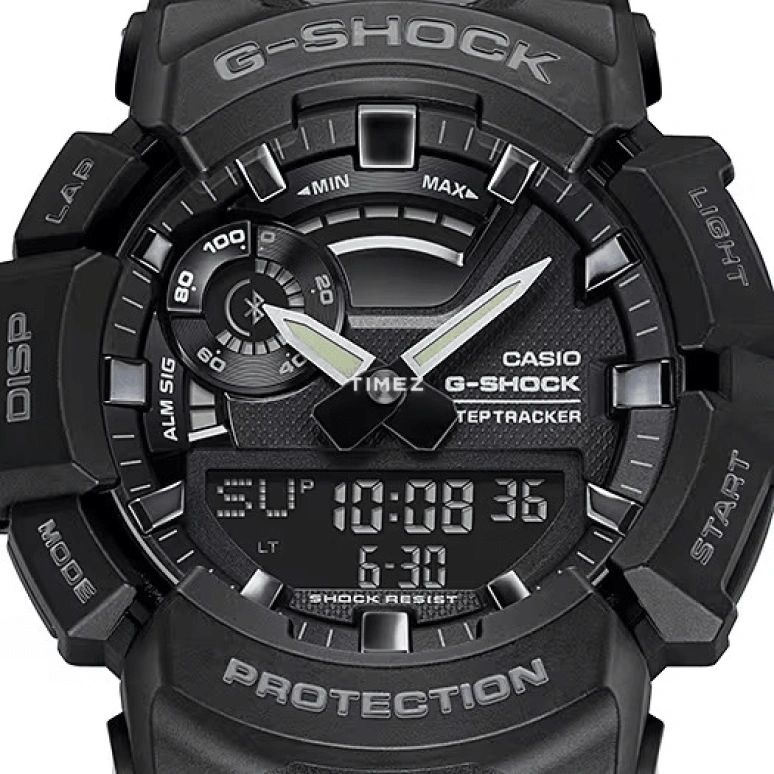 卡西欧,G-SHOCK 48.90毫米,48.90毫米,合成树脂,黑色,石英,倒计时,计时,月历,星期历,矿物水晶,圆形,GBA900,GBA900-1A