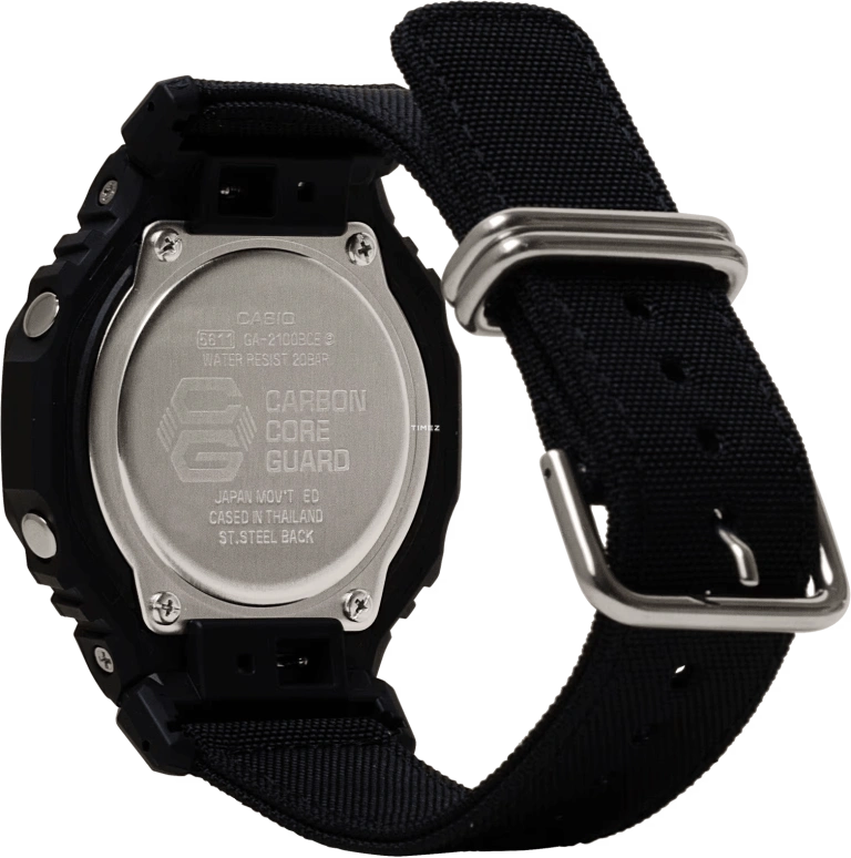 Casio,G-SHOCK 45.40mm,45.40mm,Carbon,Resin,Black,Quartz,Countdown,Chronograph,Month,Date,Hardlex,Octagon,GA2100BCE,GA2100BCE-1A