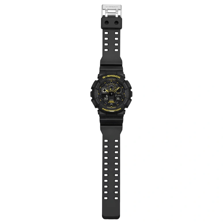 卡西欧,G-SHOCK 55x51.20毫米,55x51.20毫米,合成树脂,黑色,石英,倒计时,计时,月历,星期历,矿物水晶,圆形,GA100CY,GA100CY-1A