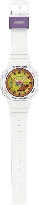 卡西欧,G-SHOCK 46.20x42.90毫米,46.20x42.90毫米,碳纤维,黄褐色,粉橙色,石英,倒计时,计时,月历,星期历,矿物水晶,八角形,GMAS2100BS,GMAS2100BS-7A