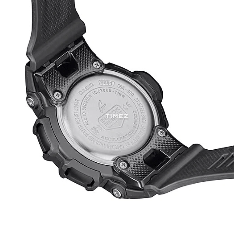 卡西欧,G-SHOCK 48.90毫米,48.90毫米,合成树脂,黑色,石英,倒计时,计时,月历,星期历,矿物水晶,圆形,GBA900,GBA900-1A