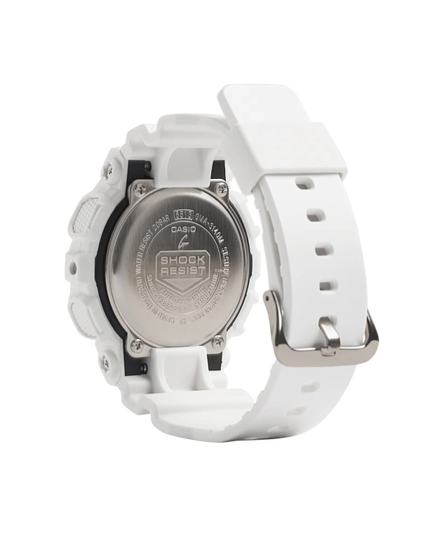 卡西欧,G-SHOCK 45.50毫米,45.50毫米,合成树脂,黑色,石英,倒计时,计时,月历,星期历,矿物水晶,圆形,GMAS140M,GMAS140M-7A