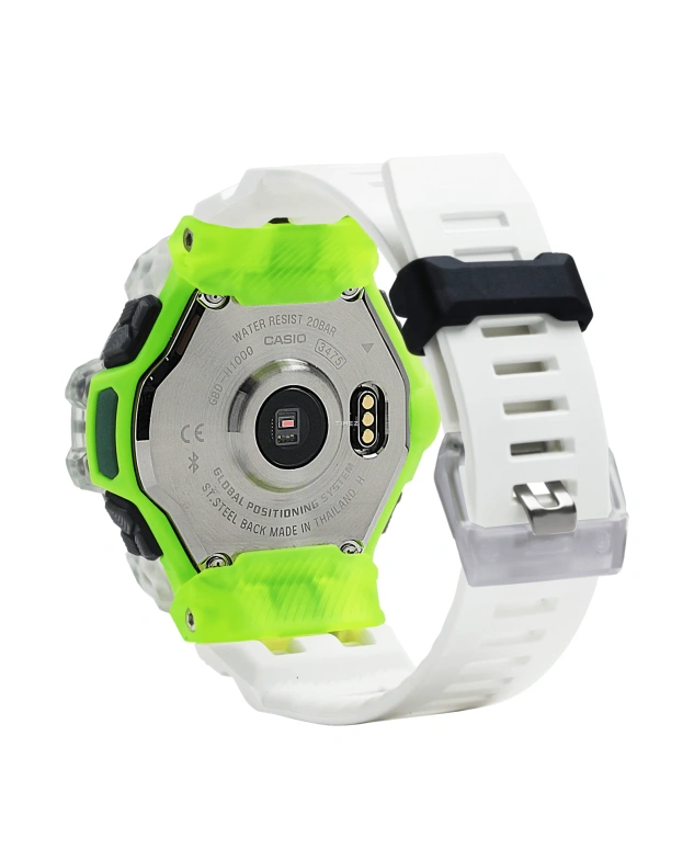 卡西欧,G-SHOCK 55毫米,55毫米,合成树脂,黑色,处理器,倒计时,计时,月历,星期历,矿物水晶,圆形,GBDH1000,GBDH1000-7A9