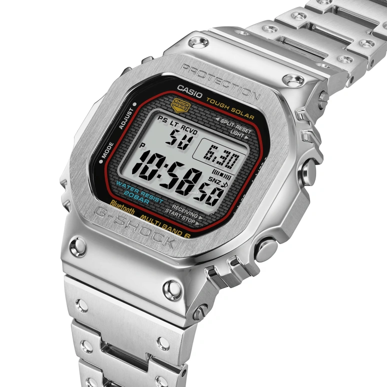 卡西欧,G-SHOCK 49.30x43.20毫米,49.30x43.20毫米,精钢,黑色,石英,倒计时,计时,月历,星期历,矿物水晶,方形,GMWB5000D,GMWB5000D-1C