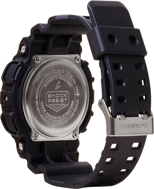 卡西欧,G-SHOCK 55x51.20毫米,55x51.20毫米,合成树脂,黄金色,银色,石英,倒计时,计时,月历,星期历,矿物水晶,圆形,GA110CD,GA110CD-1A9