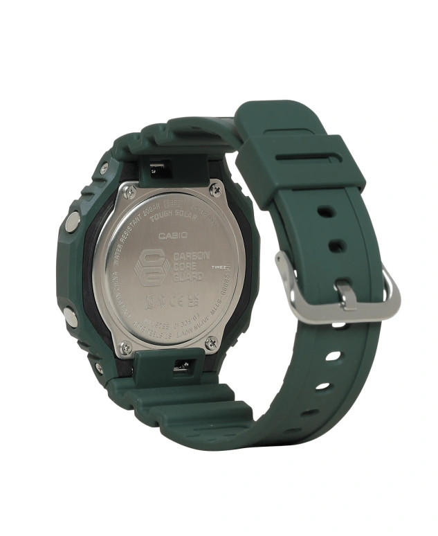 卡西欧,G-SHOCK 48.50x45.40毫米,48.50x45.40毫米,合成树脂,碳纤维,黑色,石英,倒计时,计时,月历,星期历,矿物水晶,圆形,GAB2100,GAB2100-3A