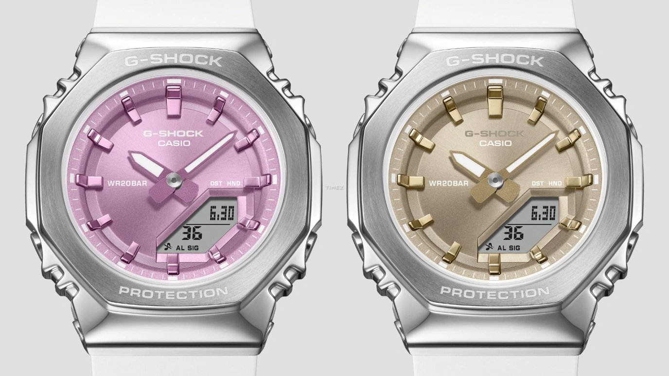 卡西欧,G-SHOCK 40.50毫米,40.50毫米,合成树脂,黄金色,石英,倒计时,计时,月历,星期历,矿物水晶,八角形,GMS2110,GMS2110-7A9