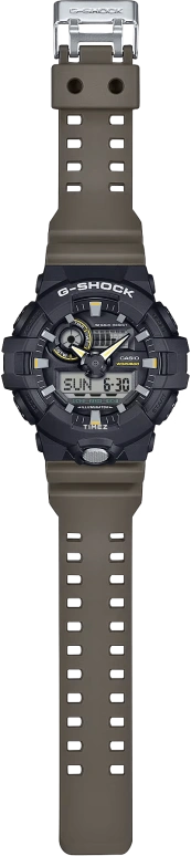 卡西欧,G-SHOCK 53.40毫米,53.40毫米,合成树脂,黑色,石英,倒计时,计时,月历,星期历,矿物水晶,圆形,GA710TU,GA710TU-1A3
