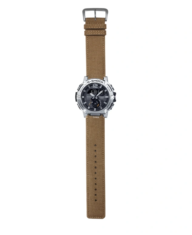 卡西欧,G-STEEL 50.30毫米,50.30毫米,合成树脂,灰色,黑色,石英,倒计时,计时,月历,星期历,矿物水晶,圆形,GSTB300E,GSTB300E-5A