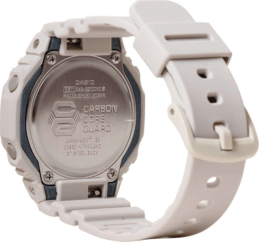 卡西欧,G-SHOCK 46.20x42.90毫米,46.20x42.90毫米,生物基,合成树脂,碳纤维,黄色,石英,倒计时,计时,月历,星期历,矿物水晶,圆形,GMAS2100NC4A