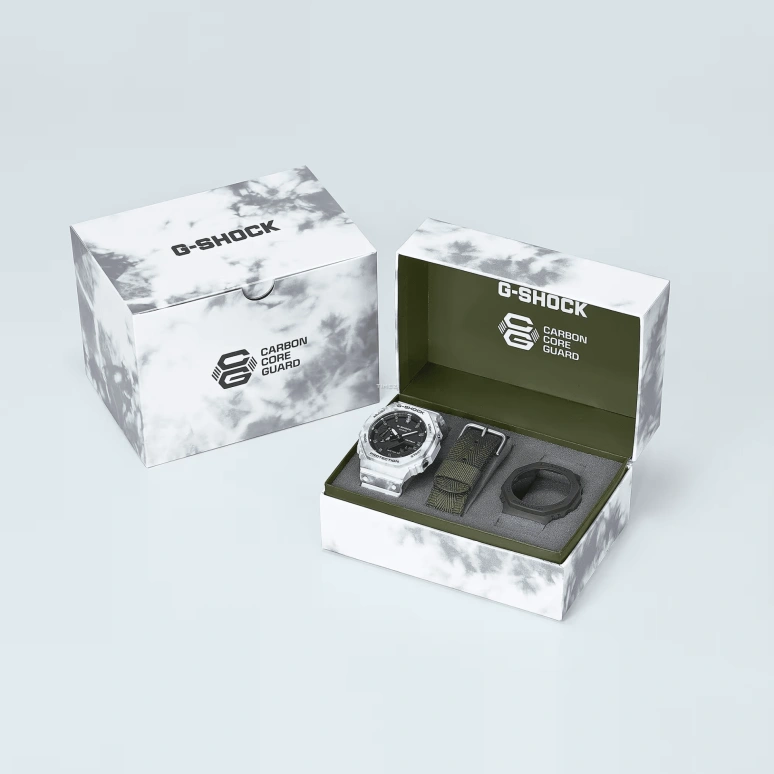 卡西欧,G-SHOCK 48.50x45.40毫米,48.50x45.40毫米,碳纤维,黑色,石英,倒计时,计时,月历,星期历,矿物水晶,八角形,GAE2100GC,GAE2100GC-7A
