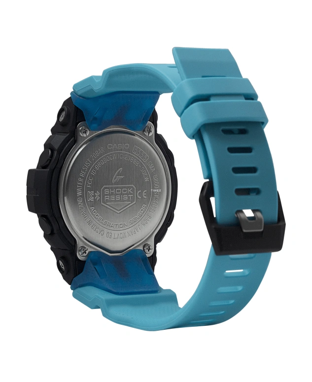 卡西欧,G-SHOCK 45.20毫米,45.20毫米,合成树脂,黑色,石英,倒计时,计时,月历,星期历,矿物水晶,圆形,GMAB800SC,GMAB800SC-1A2