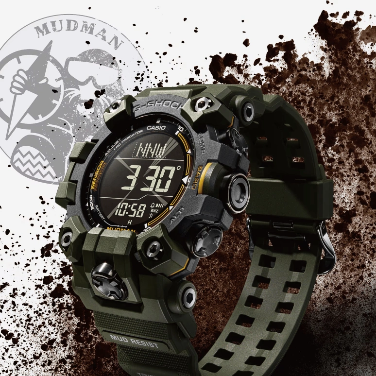 Casio,MASTER OF G - LAND 56.70x52.70mm,56.70x52.70mm,Bio-sourced,Black,Quartz,Countdown,Chronograph,Month,Date,Sapphire,Crystal Glass,Round,GW9500,GW9500-3