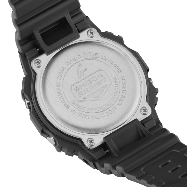 卡西欧,G-SHOCK 48.90x42.80毫米,48.90x42.80毫米,合成树脂,灰色,黑色,石英,倒计时,计时,月历,星期历,矿物水晶,方形,DW,DW-5600UE-1