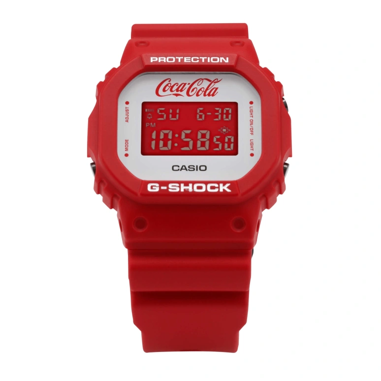 卡西欧,G-SHOCK 48.90x43.80毫米,48.90x43.80毫米,合成树脂,白色,石英,倒计时,计时,月历,星期历,矿物水晶,方形,DW5600CC23,DW5600CC23-4
