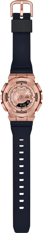卡西欧,G-SHOCK 46x42毫米,46x42毫米,合成树脂,精钢,粉金色,石英,倒计时,计时,月历,星期历,矿物水晶,圆形,GMS110PG,GMS110PG-1A