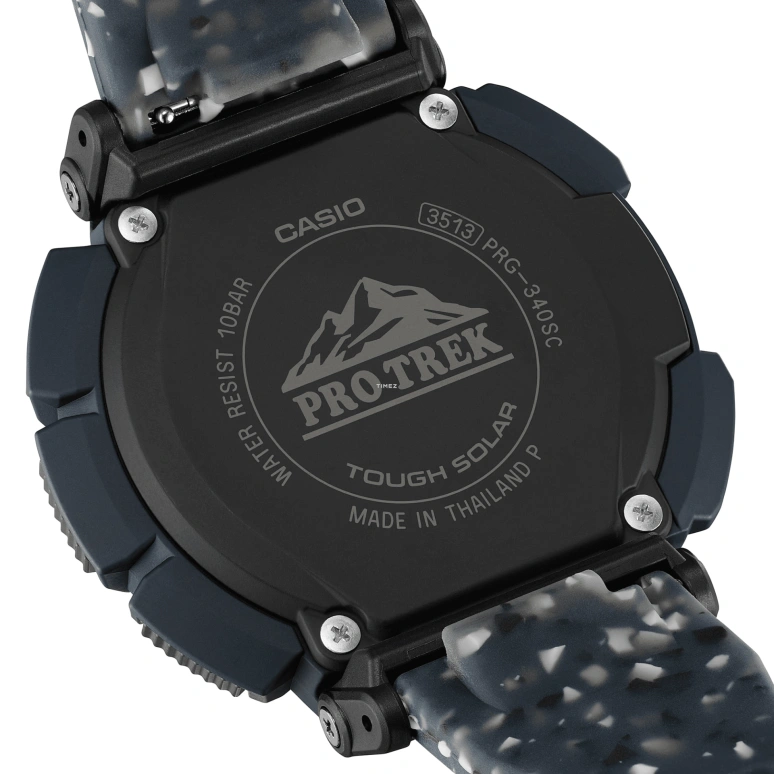 卡西欧,PROTREK 54.70x51.70毫米,54.70x51.70毫米,生物基,合成树脂,灰色,石英,倒计时,计时,月历,星期历,矿物水晶,玻璃,圆形,PRG340SC,PRG340SC-2