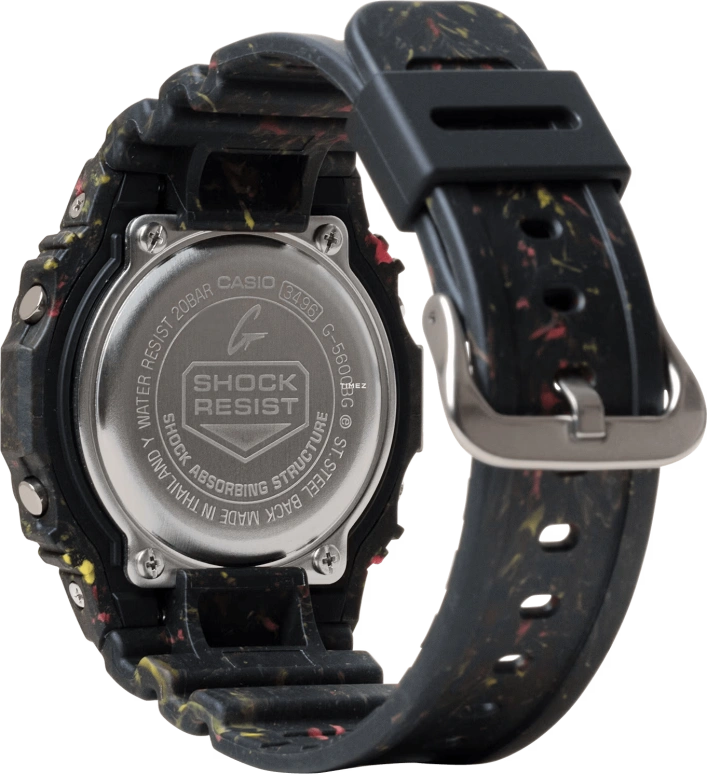 Casio,G-SHOCK 46.70x43.20mm,46.70x43.20mm,Resin,Black,Quartz,Countdown,Chronograph,Month,Date,Hardlex,Square,G5600BG,G5600BG-1