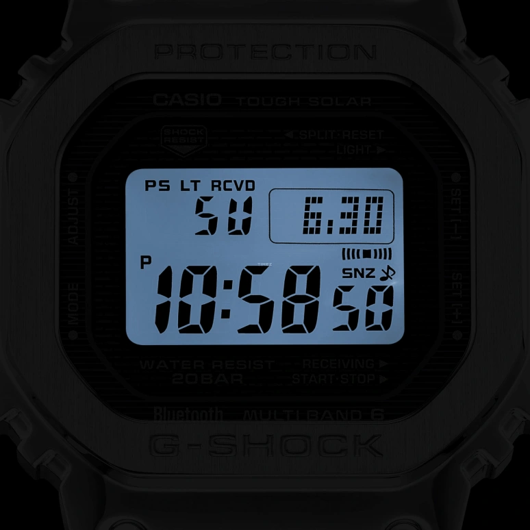 卡西欧,G-SHOCK 49.30x43.20毫米,49.30x43.20毫米,不锈钢,灰色,石英,倒计时,计时,月历,星期历,玻璃,方形,GMW,GMW-B5000D-3