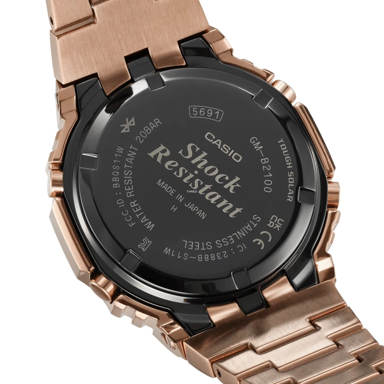 卡西欧,G-SHOCK 49.80x44.40毫米,49.80x44.40毫米,不锈钢,黑色,石英,倒计时,计时,月历,星期历,矿物水晶,八角形,GMB2100GD,GMB2100GD-5A