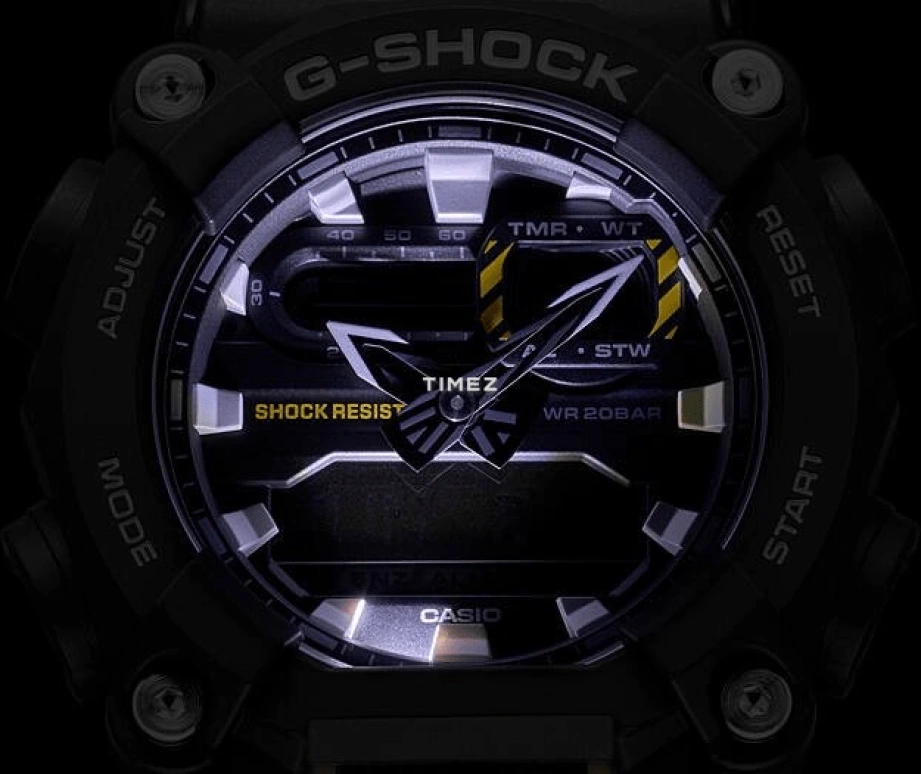 卡西欧,G-SHOCK 52.80x49.50毫米,52.80x49.50毫米,合成树脂,黑色,石英,倒计时,计时,月历,星期历,矿物水晶,圆形,GA900,GA900-1A