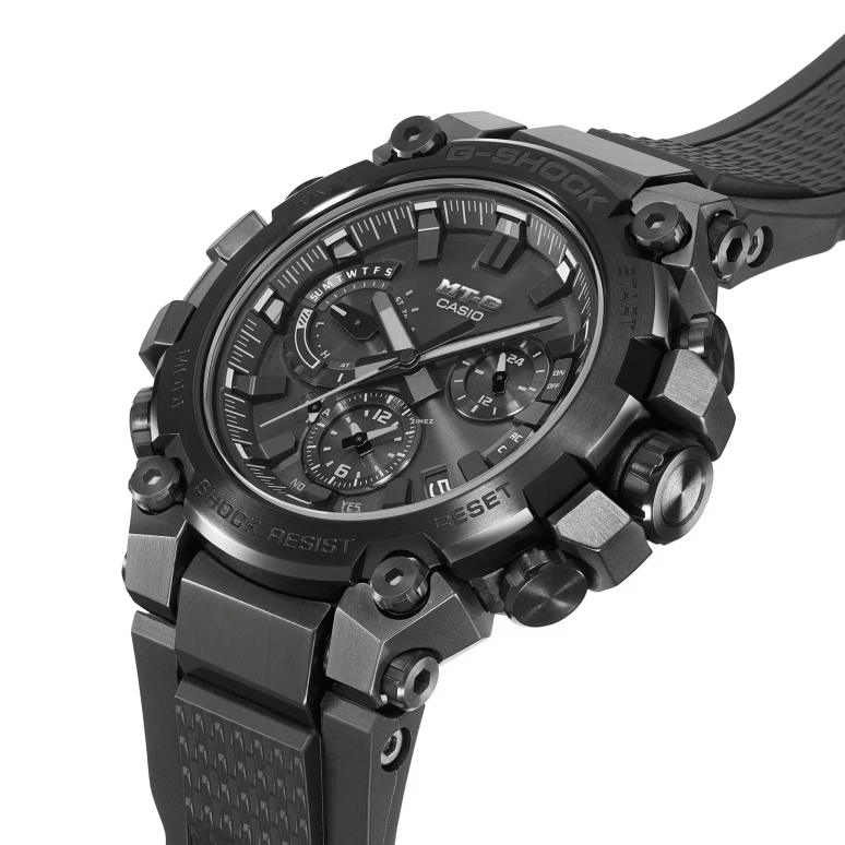 卡西欧,G-SHOCK 51.90x50.90毫米,51.90x50.90毫米,合成树脂,精钢,黑色,石英,倒计时,计时,星期历,日历,蓝宝石,水晶玻璃,圆形,MTGB3000B,MTGB3000B-1A