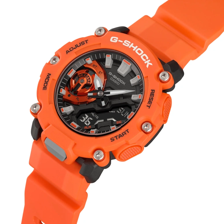 卡西欧,G-SHOCK 47.10毫米,47.10毫米,合成树脂,黑色,石英,倒计时,计时,月历,星期历,矿物水晶,圆形,GA2200M,GA2200M-4A