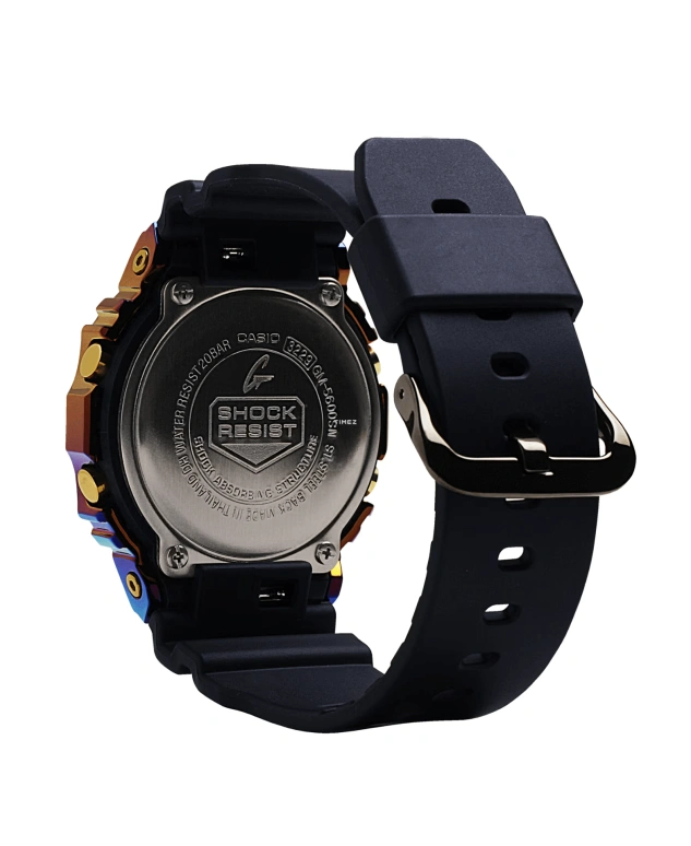 卡西欧,G-SHOCK 49.60x43.20毫米,49.60x43.20毫米,合成树脂,精钢,黑色,石英,倒计时,计时,月历,星期历,矿物水晶,方形,GM5600SN,GM5600SN-1