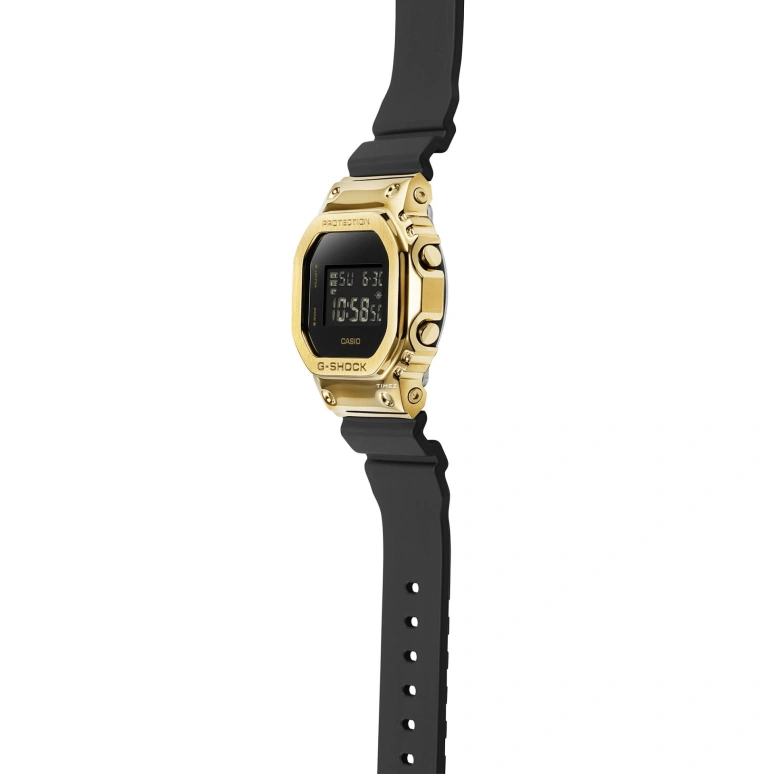 卡西欧,G-SHOCK 49.60x43.20毫米,49.60x43.20毫米,合成树脂,精钢,黑色,石英,倒计时,计时,月历,星期历,矿物水晶,方形,GM5600G,GM5600G-9