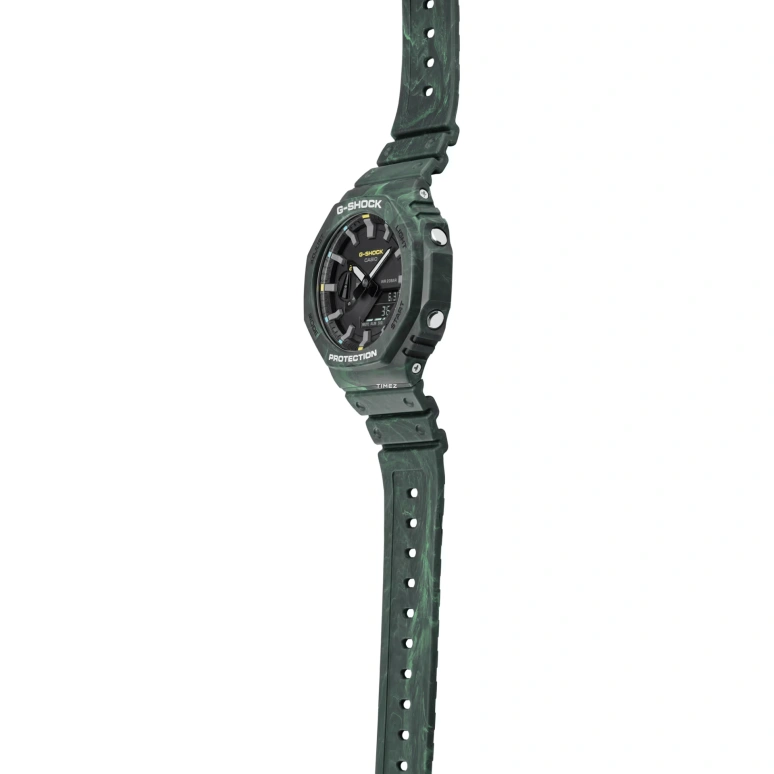 卡西欧,G-SHOCK 48.50x45.40毫米,48.50x45.40毫米,合成树脂,碳纤维,黑色,石英,倒计时,计时,月历,星期历,矿物水晶,圆形,GA2100FR,GA2100FR-3A