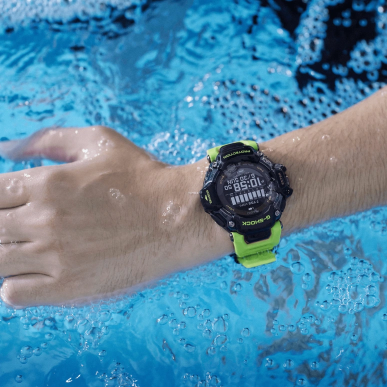 卡西欧,G-SHOCK 59.60x52.60毫米,59.60x52.60毫米,生物基,合成树脂,黑色,石英,倒计时,计时,月相,月历,矿物水晶,玻璃,圆形,GBDH2000,GBDH2000-1A9