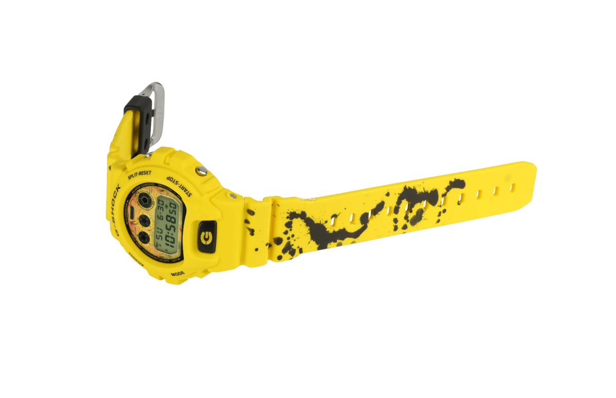 卡西欧,G-SHOCK 50毫米,50毫米,合成树脂,黄色,石英,倒计时,计时,月历,星期历,矿物水晶,圆形,DW6900ESC239