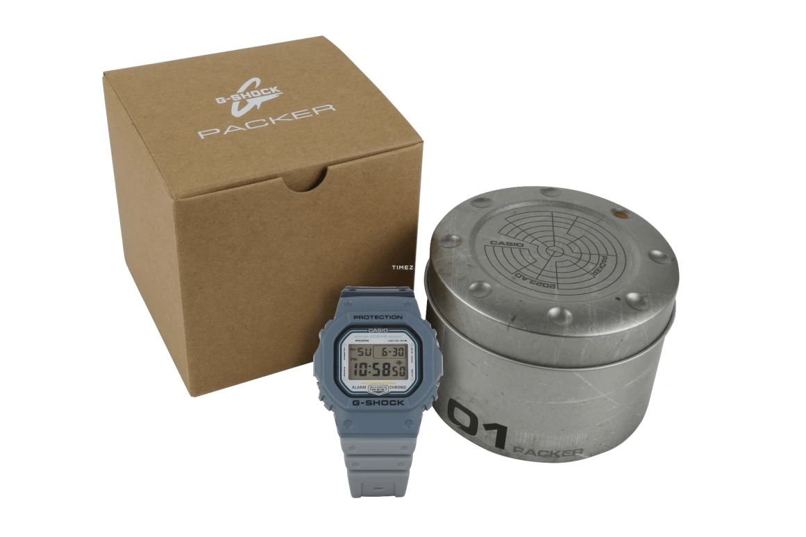 卡西欧,G-SHOCK 48.90x42.80毫米,48.90x42.80毫米,合成树脂,白色,灰色,石英,倒计时,计时,月历,星期历,矿物水晶,方形,DW5600PCK23,DW5600PCK23-2